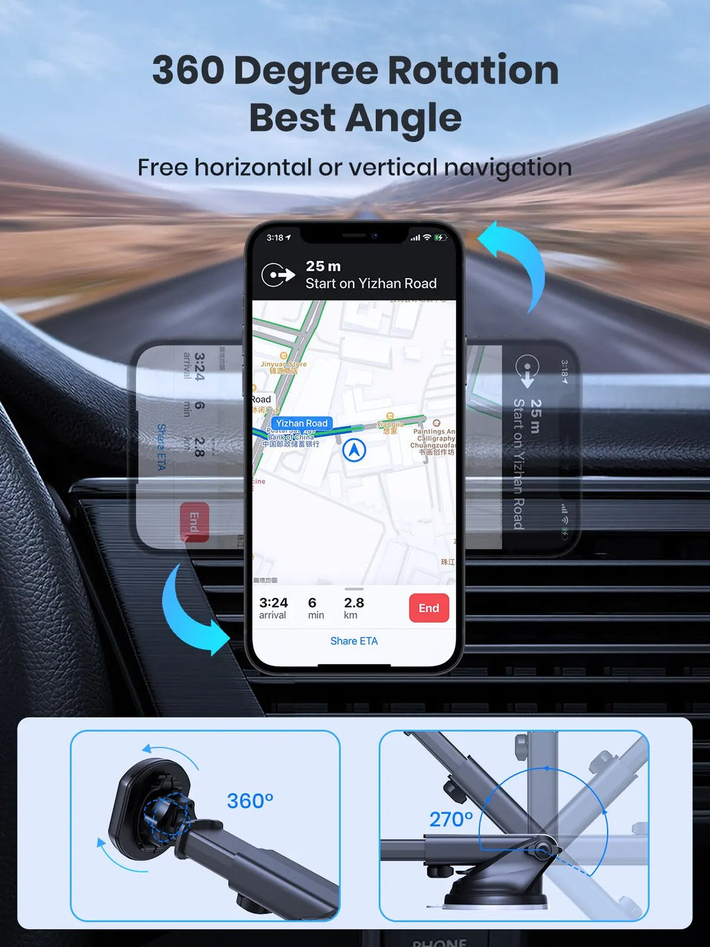 MagSafe Magnetic Car Phone Holder – Pro Grip Mount